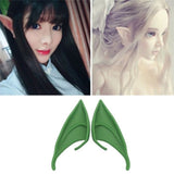 1pair Halloween Elf Latex Ears Cosplay Props, 10cm, 12cm 12cm Green