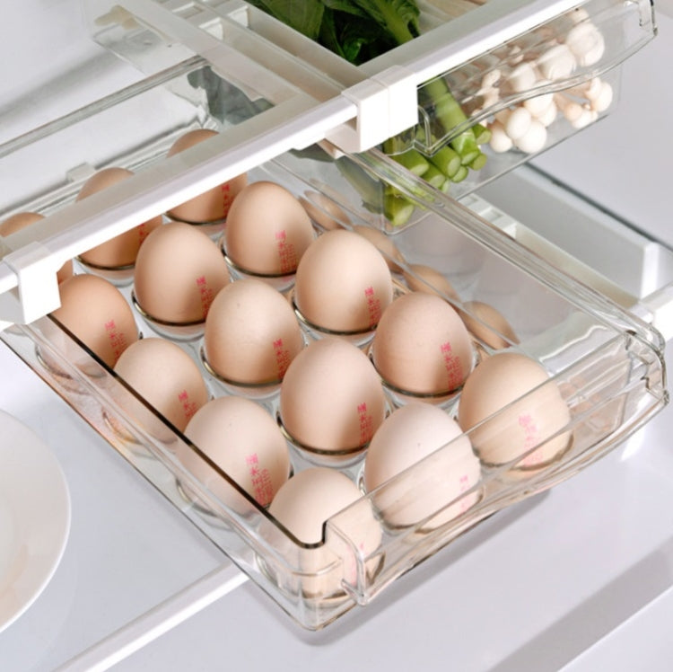 Refrigerator Storage Box Drawer Type Square Household Multifunctional Food Preservation Box, 1 Egg Box, 1 Fresh Box, 2 Egg Box, 2 Fresh Box, 1 Egg Box + 1 Fresh Box, 1 Box Without Hook