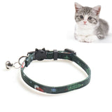 Christmas Snowman & Tree Pattern Pet Collar with Bells, With Bow, Without Bow