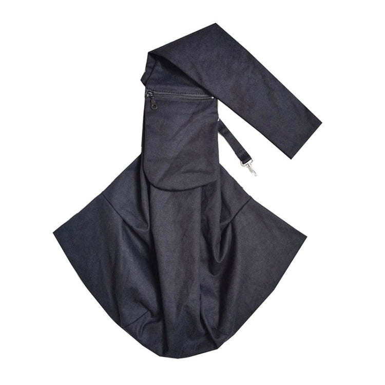 Pet Carrying Rucksack Shoulder Strap Adjustable Pet Outing Diagonal Bag, Black, Gray