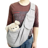 Pet Carrying Rucksack Shoulder Strap Adjustable Pet Outing Diagonal Bag, Black, Gray