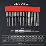 12 PCS / Set Screwdriver Bit With Magnetic S2 Alloy Steel Electric Screwdriver, 1, 2, 3, 4, 5, 6, 7, 8, 9, 10, 11, 12, 13