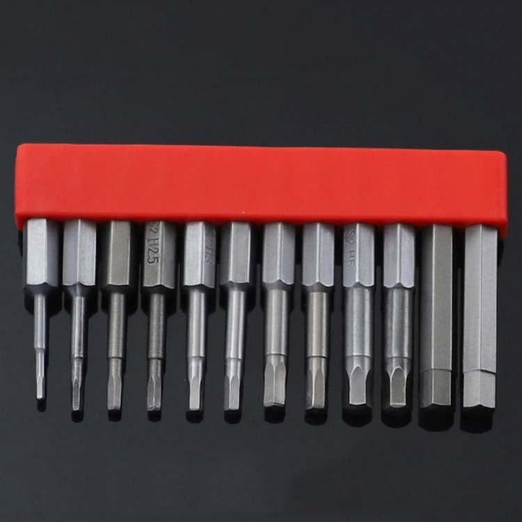 12 PCS / Set Screwdriver Bit With Magnetic S2 Alloy Steel Electric Screwdriver, 1, 2, 3, 4, 5, 6, 7, 8, 9, 10, 11, 12, 13 4