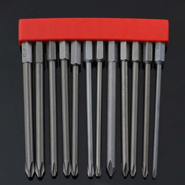12 PCS / Set Screwdriver Bit With Magnetic S2 Alloy Steel Electric Screwdriver, 1, 2, 3, 4, 5, 6, 7, 8, 9, 10, 11, 12, 13 13