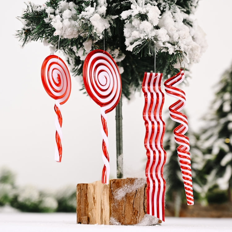 Christmas Decorations Simulation Candy Christmas Tree Ornaments, Wave Sugar, Candy Roll