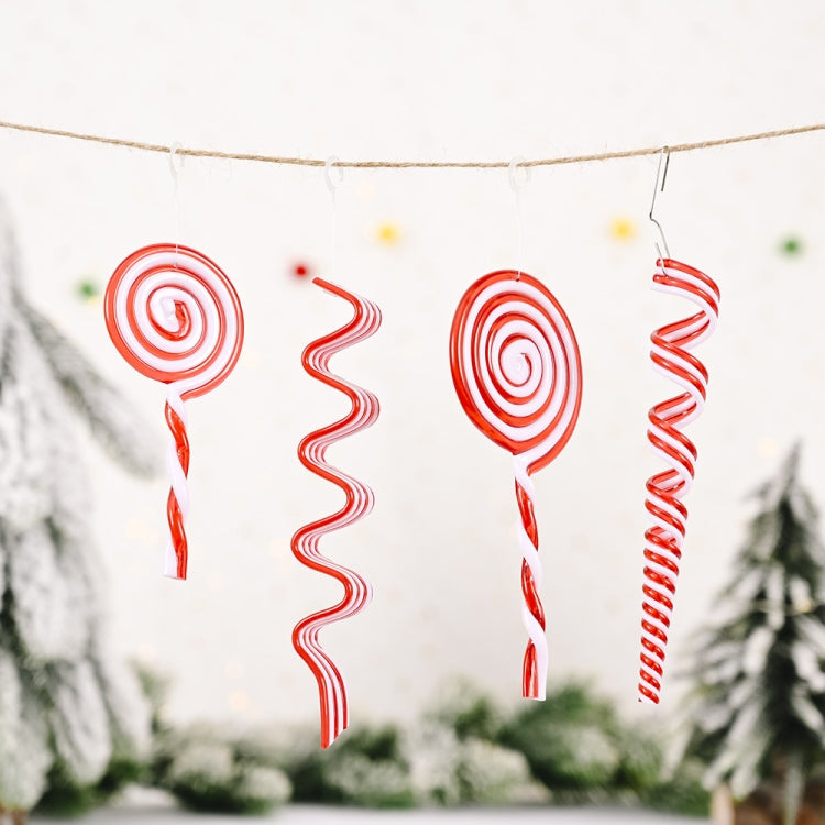 Christmas Decorations Simulation Candy Christmas Tree Ornaments, Wave Sugar, Candy Roll
