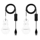 USB Bulb Camping Light Emergency Light, 1 PCS, 2 PCS 2 PCS 7W Switch Wire Cool White