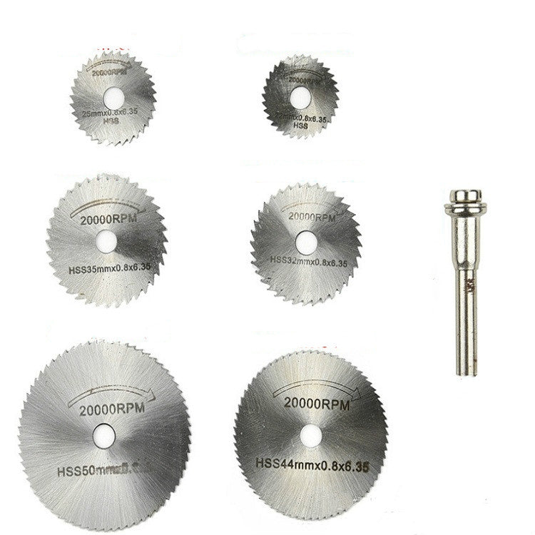 7 PCS/Set Electric Grinder Saw Blade High Speed Steel Saw Blade Woodworking Saw Blade High Speed Steel Cutting Piece, 11026, 11027
