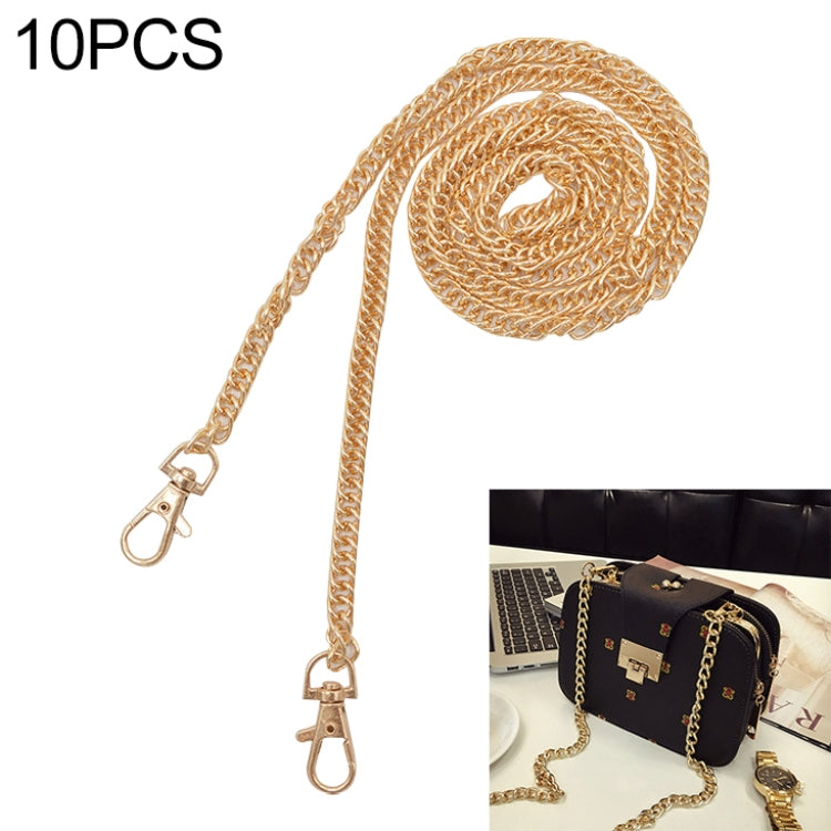 10 PCS Metal Chain Shoulder Bags Handbag Buckle Handle DIY Double Woven Iron Chain Belt, 40cm, 60cm, 100cm, 120cm, 140cm 40cm Light Gold
