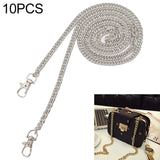 10 PCS Metal Chain Shoulder Bags Handbag Buckle Handle DIY Double Woven Iron Chain Belt, 40cm, 60cm, 100cm, 120cm, 140cm 40cm Silver
