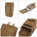 Multifunctional Molle System Waist Bag Outdoor Running Pockets for Mobile Phone under 5.5 inch, 2 PCS