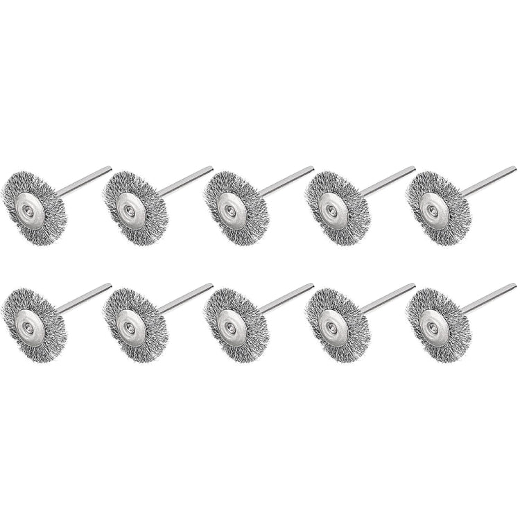 10 PCS Wire Brush Metal Descaling Polishing Brush To Remove Oxide Layer Flat Polishing Brush, Pen Shape 3×5MM, Pen Shape 3×8MM, Bowl Shape3×15MM, Bowl Shape3×25MM, Flat 3×25MM, Flat 3×38MM Flat 3×25MM