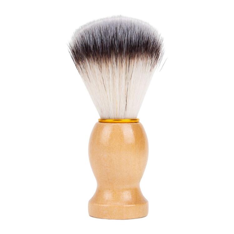 Wood Handle Hair Shaving Brush Facial Beard Cleaning Appliance Shave Salon Badger Hair Tool Razor Brush Default Title