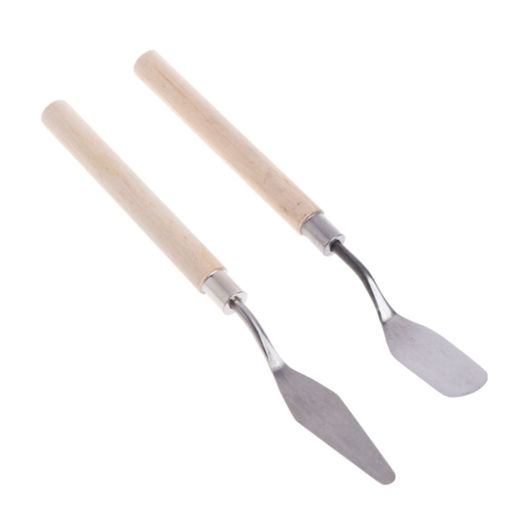 2Pcs Stainless Steel Palette Knife Spatula Scraper for Mixing Art Oil Painting, 2 PCS