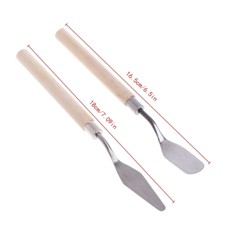 2Pcs Stainless Steel Palette Knife Spatula Scraper for Mixing Art Oil Painting, 2 PCS