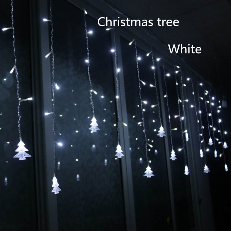 3.5M 96 Leds Curtain Christmas Tree Icicle String Lights Fairy Lights Christmas New Year Lights Wedding Party Decoration, 110V US Plug