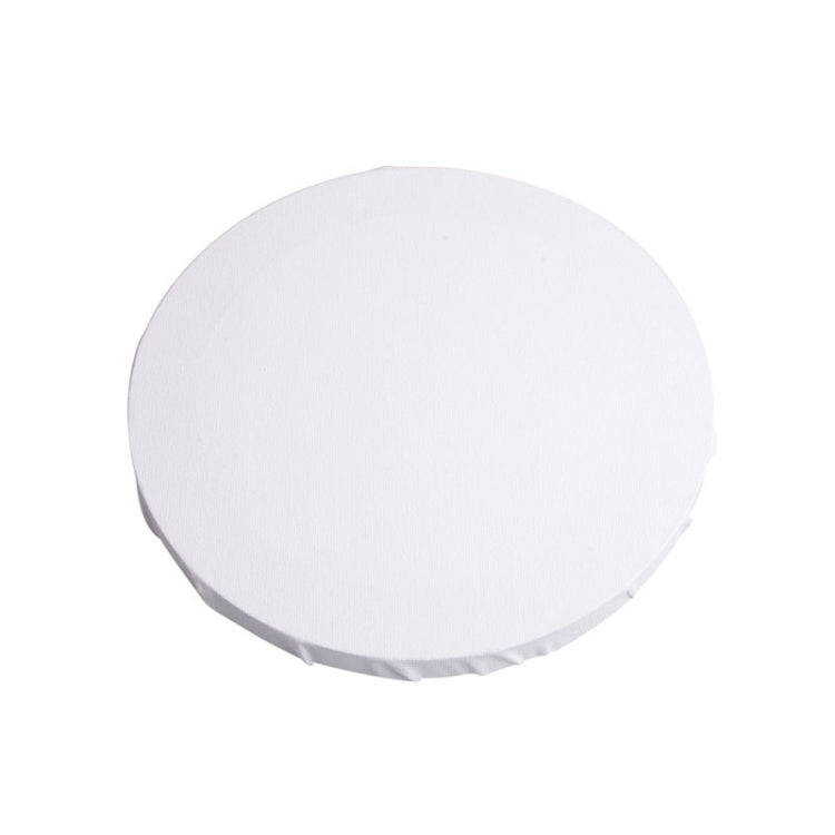 White Panel Round Canvas Board Wooden Frame Painting, 20cm, 40cm
