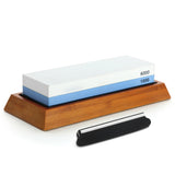 1000/6000 Red White Whetstone Double-sided Bamboo Base Set, Blue White Whetstone Blue White Whetstone