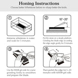 1000/6000 Red White Whetstone Double-sided Bamboo Base Set, Blue White Whetstone