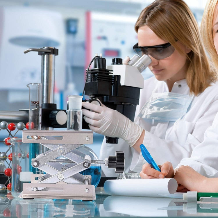 100x100mm Laboratory Manual Stainless Steel Lifting Platform Small Lifting Platform, Laboratory Lifting Platform