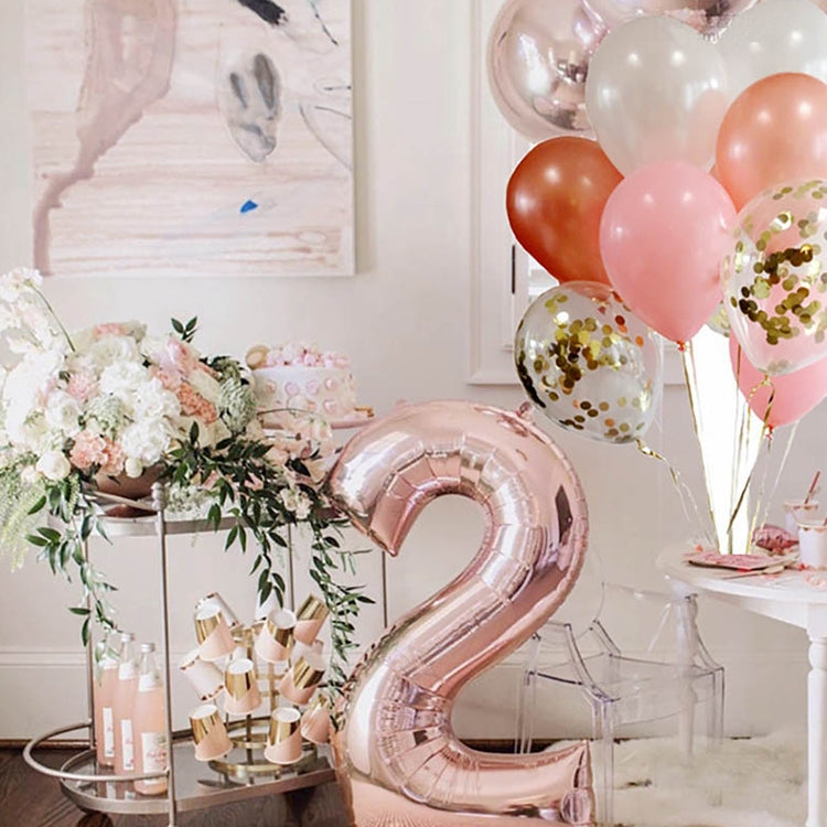 2 PCS 40 Inch Aluminium Foil Number Balloons Birthday Wedding Engagement Party Decor Kids Ball Supplies