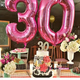 2 PCS 40 Inch Aluminium Foil Number Balloons Birthday Wedding Engagement Party Decor Kids Ball Supplies