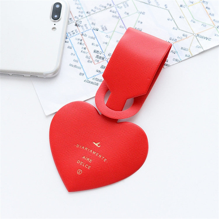 Love Shape Luggage Tag Travel Pass Name Card Tag