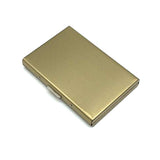 Stainless Steel Ultra-thin Protection Travel Card Bag Metal Card Box, Wiredraw Gold