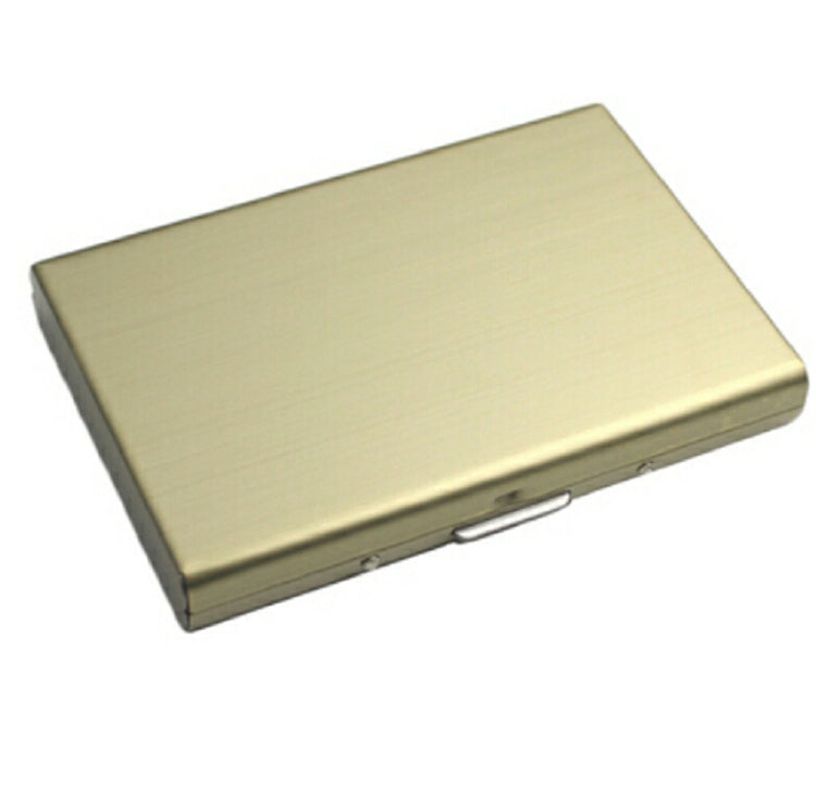Stainless Steel Ultra-thin Protection Travel Card Bag Metal Card Box, Wiredraw Gold