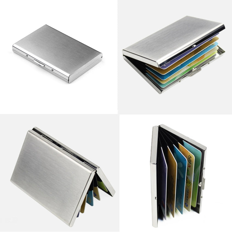 Stainless Steel Ultra-thin Protection Travel Card Bag Metal Card Box, Wiredraw Gold