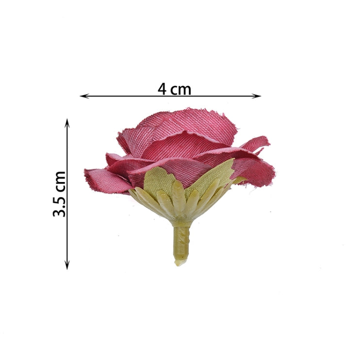 10 Sets 4cm Artificial Flower Silk Rose Flower Head for Wedding Party Home Decoration