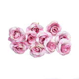 10 Sets 4cm Artificial Flower Silk Rose Flower Head for Wedding Party Home Decoration Pink