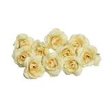 10 Sets 4cm Artificial Flower Silk Rose Flower Head for Wedding Party Home Decoration Yellow