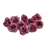 10 Sets 4cm Artificial Flower Silk Rose Flower Head for Wedding Party Home Decoration Red