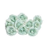 10 Sets 4cm Artificial Flower Silk Rose Flower Head for Wedding Party Home Decoration Light green