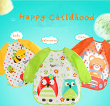 Baby Bibs Waterproof Long Sleeve Apron, One Size