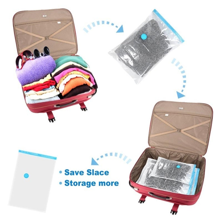 3 PCS Hot Vacuum Bag Storage Organizer Transparent Border Foldable Extra Large Seal Compressed Travel Saving Space Bags, 3 PCS 40 x 60cm, 3 PCS 60 x 80cm, 3 PCS 70 x 100cm, 3 PCS 80 x 110cm