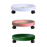 Universal Round Wheels Pot Tray Easy Moving Plant Pot Tray Garden Plate Plastic Stand