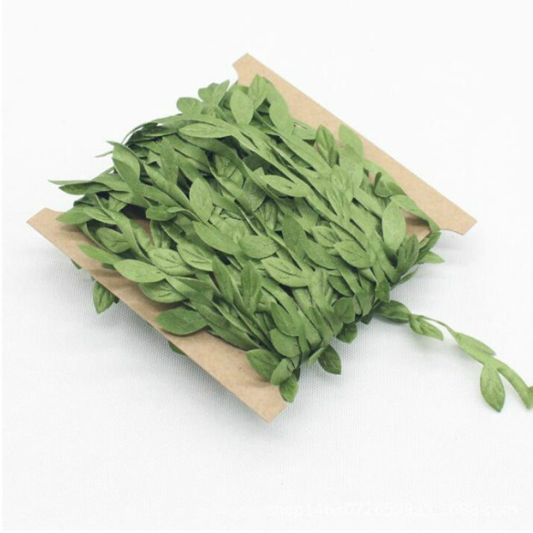 2 PCS Cloth Leaf Garland Decoration Accessories Green Leaf Cane Leaf Simulation DIY Garland Material, 100 Meters, 40 Meters One Card / Roll, 77 Meters, 200 Meters, 20 Meters / Card, 10 Meters / Card, 5 Meters / Card, 5 Meters 10 Meters Card