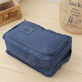 Waterproof Shoes Bag Pouch Storage Travel Bag Portable Shoes Organizer Navy Blue