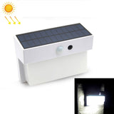 2.5W 50 LEDs Solar Landscape Light Outdoor Courtyard Light Control + Radar Sensing Wall Lamp White