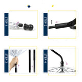 Pet Umbrella Transparent Adjustable Rainy Dog ?Walking Leash, Pet Umbrella