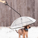 Pet Umbrella Transparent Adjustable Rainy Dog ?Walking Leash, Pet Umbrella