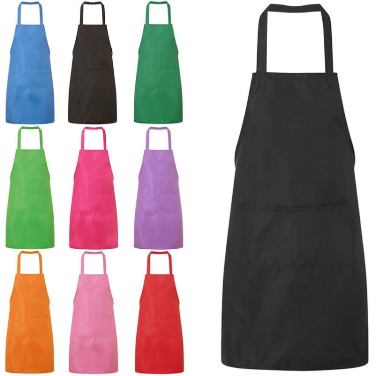 2PCS Kitchen Chef Aprons Cooking Baking Apron With Pockets, Black, Red, Rose Red, Green, Blue, Purple, Yellow, Coffe, Orange