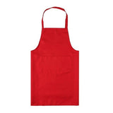 2PCS Kitchen Chef Aprons Cooking Baking Apron With Pockets, Black, Red, Rose Red, Green, Blue, Purple, Yellow, Coffe, Orange
