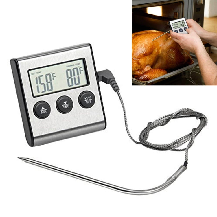 Digital Oven Thermometer Kitchen Food Cooking Meat BBQ Probe Thermometer Timer Water Milk Temperature Cooking Tools, Digital Oven Thermometer Digital Oven Thermometer