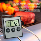 Digital Oven Thermometer Kitchen Food Cooking Meat BBQ Probe Thermometer Timer Water Milk Temperature Cooking Tools, Digital Oven Thermometer
