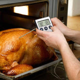 Digital Oven Thermometer Kitchen Food Cooking Meat BBQ Probe Thermometer Timer Water Milk Temperature Cooking Tools, Digital Oven Thermometer