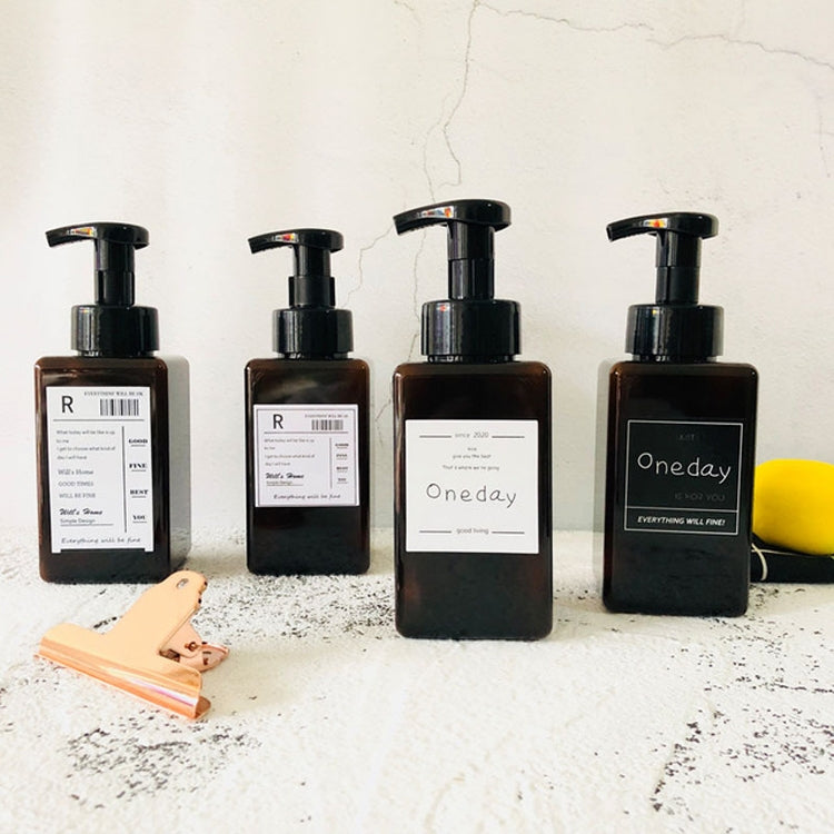 450ml Foam Press Bottle Bubbling Sub-bottle, Square One Day