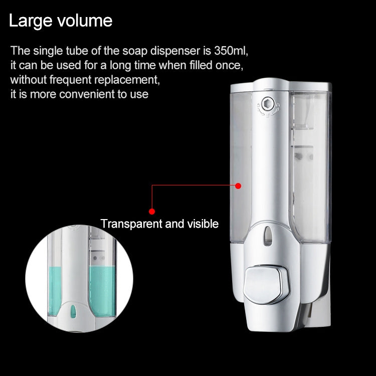 Wall-mounted Plastic Manual Single-head Soap Box Hotel Soap Dispenser, Matt, Plating
